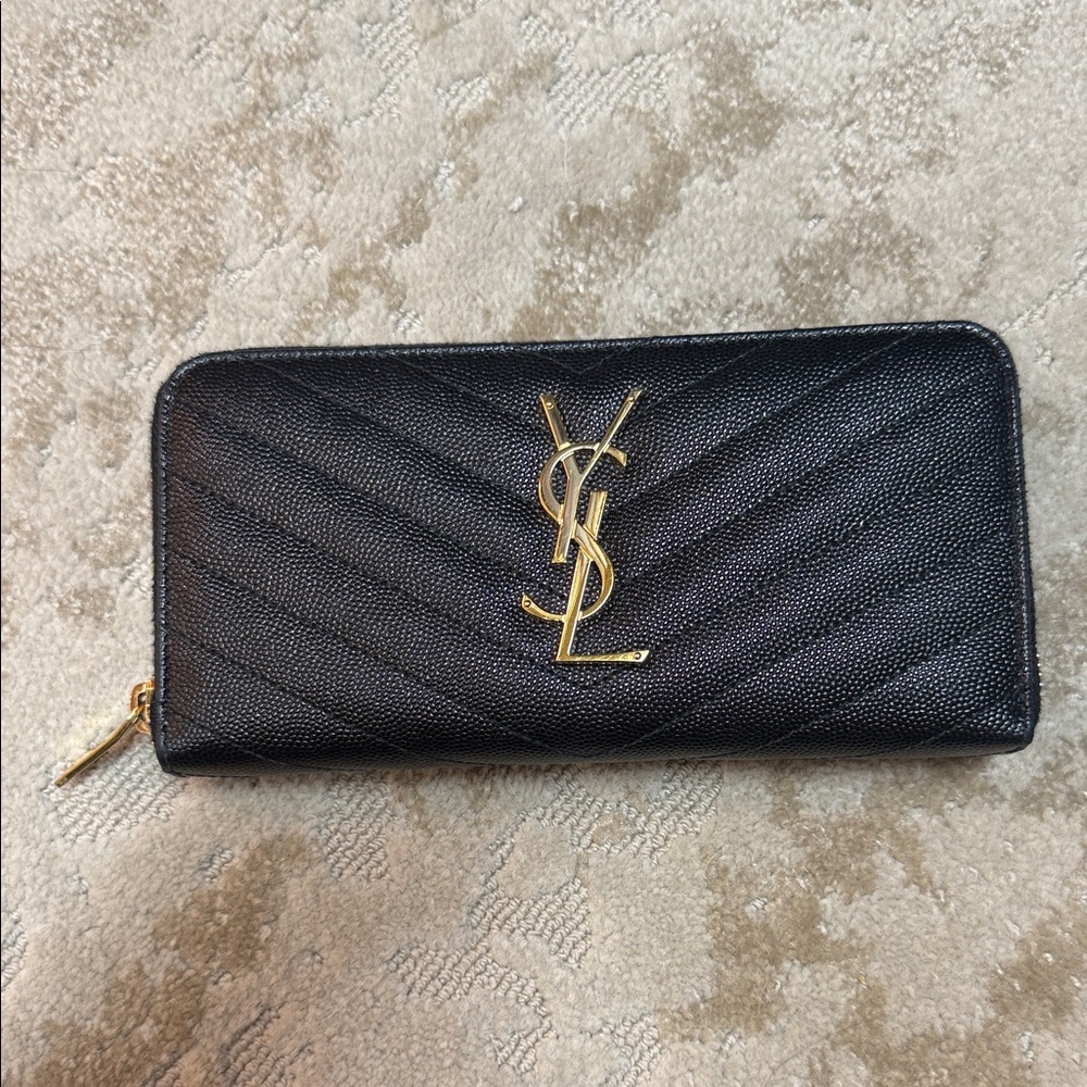 YSL Monogram Large Zip Wallet